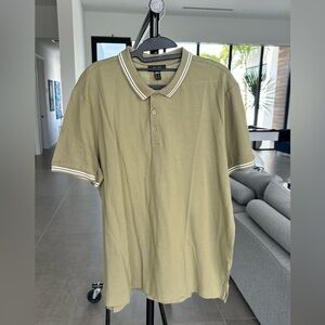 New Look Khaki Polo Shirt with White Trim